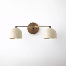 Antique Aged Brass Vanity Light   Wall Mounte...