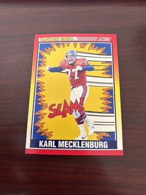 1990 Score Karl Mecklenburg #551 Denver Broncos Crunch Crew