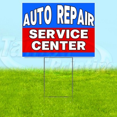 AUTO REPAIR SERVICE 18x24 Yard Sign Plastic Corrugated WITH STAKE USA YS07871