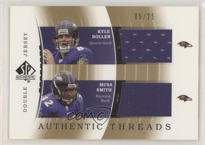 2003 SP Authentic Gold 5/25 Kyle Boller Musa Smith #DJC-KB/MS Rookie RC 9b4
