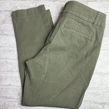 Ann Taylor Loft Modern Skinny Ankle Pants Chino s Lightweight Cotton Sz 12 Green