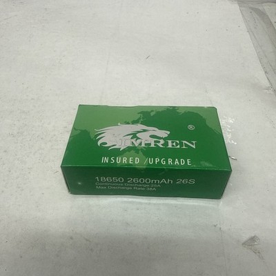 Imren 2600 mAh (38A) 18650 Battery 2 Pack (Green)