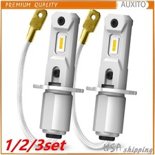H3 Led Fog Light Bulb Conversion Kit Bright Super Canbus 3000k Yellow 12set