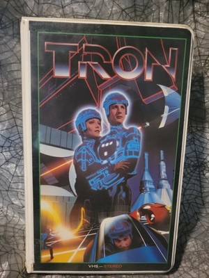 TRON Vintage 1982 Clamshell VHS TAPE Walt Disney Home Video Jeff Bridges