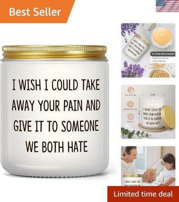 Thoughtful Get Well Soon Gift: Hand-Poured Lavender Candle for Emotional Relief