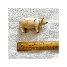 🐖🧩Pig 3D Puzzle 3½” Rubberized🐽Plastic Hog Model Figurine Lt Pink/Tan Age 8+