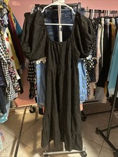 Shein Black Small Dress Puffy Sleeves