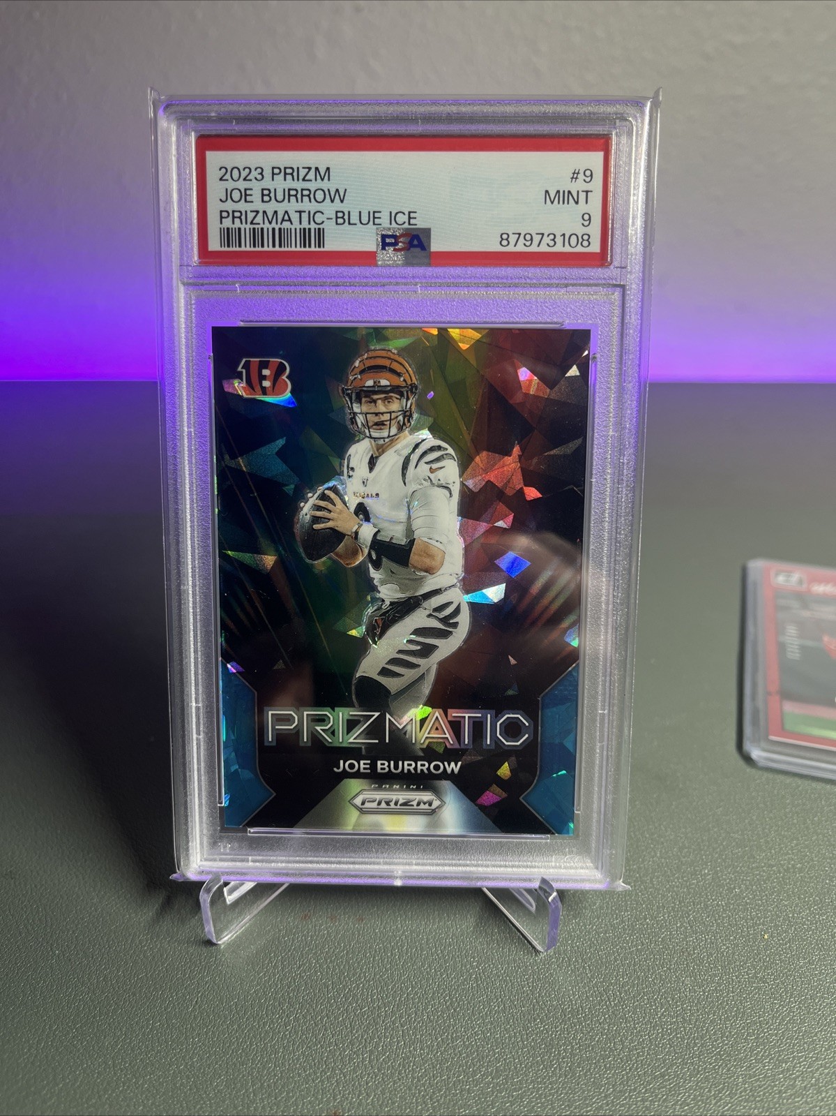 2023 Prizm Joe Burrow Prizmatic Blue Ice /99 PSA 9🔥