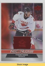 2023 Upper Deck Team Canada Juniors Red Patterned Foilboard Tyson Hinds READ kr0