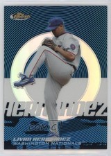 2005 Topps Finest Blue Refractor 53/299 Livan Hernandez #87 6m1