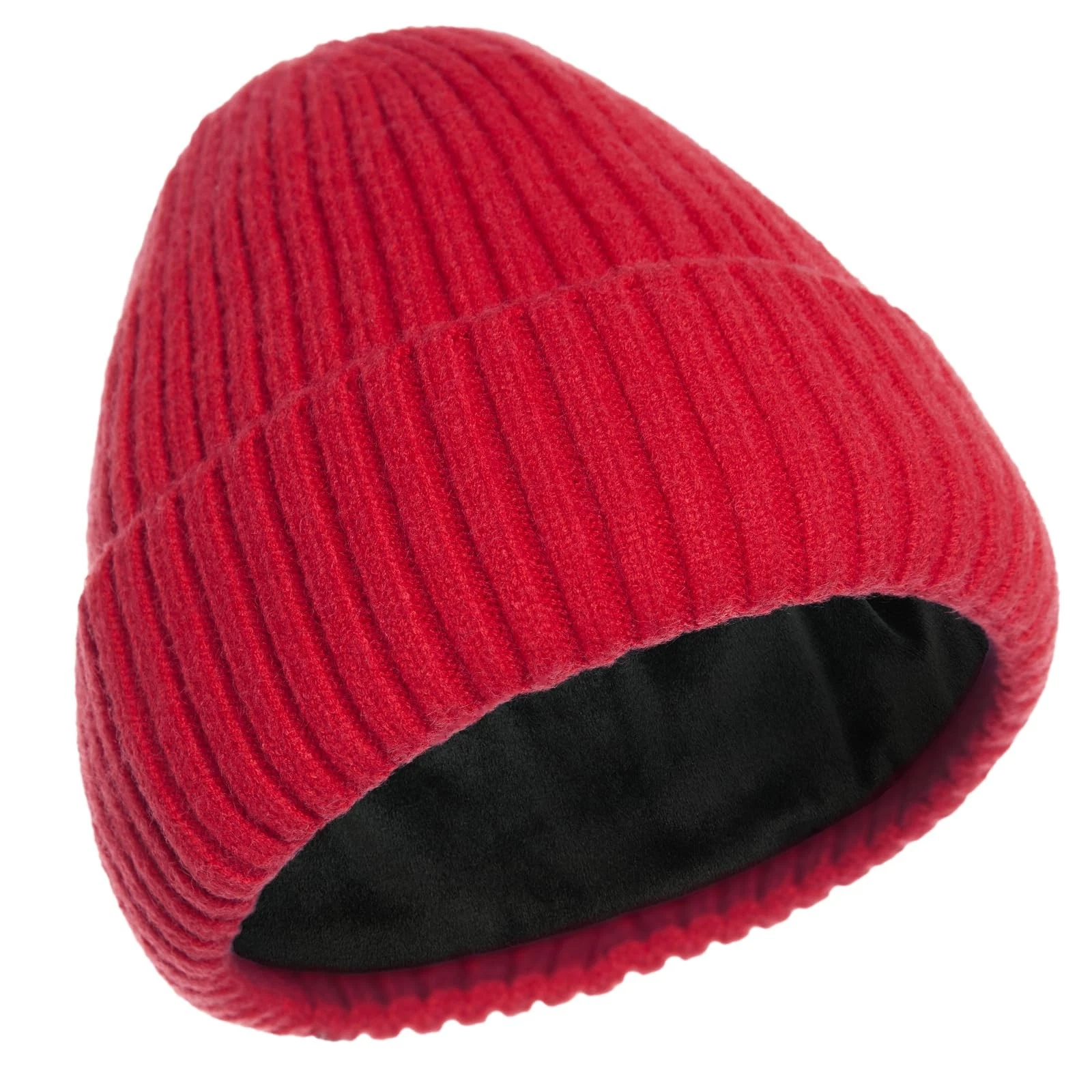 Warm Beanie for Men and Women Thick Fleece Knit Winter Hat Skull Cap