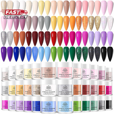 BORN PRETTY Acrylic Powder Set 36 Colors Acrylic Nail Powder Nude Pink Burgundy