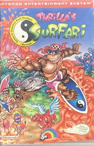 Thrilla’s Surfari 1991 Nintendo Entertainment System #05185 Cart,Manual And Box*