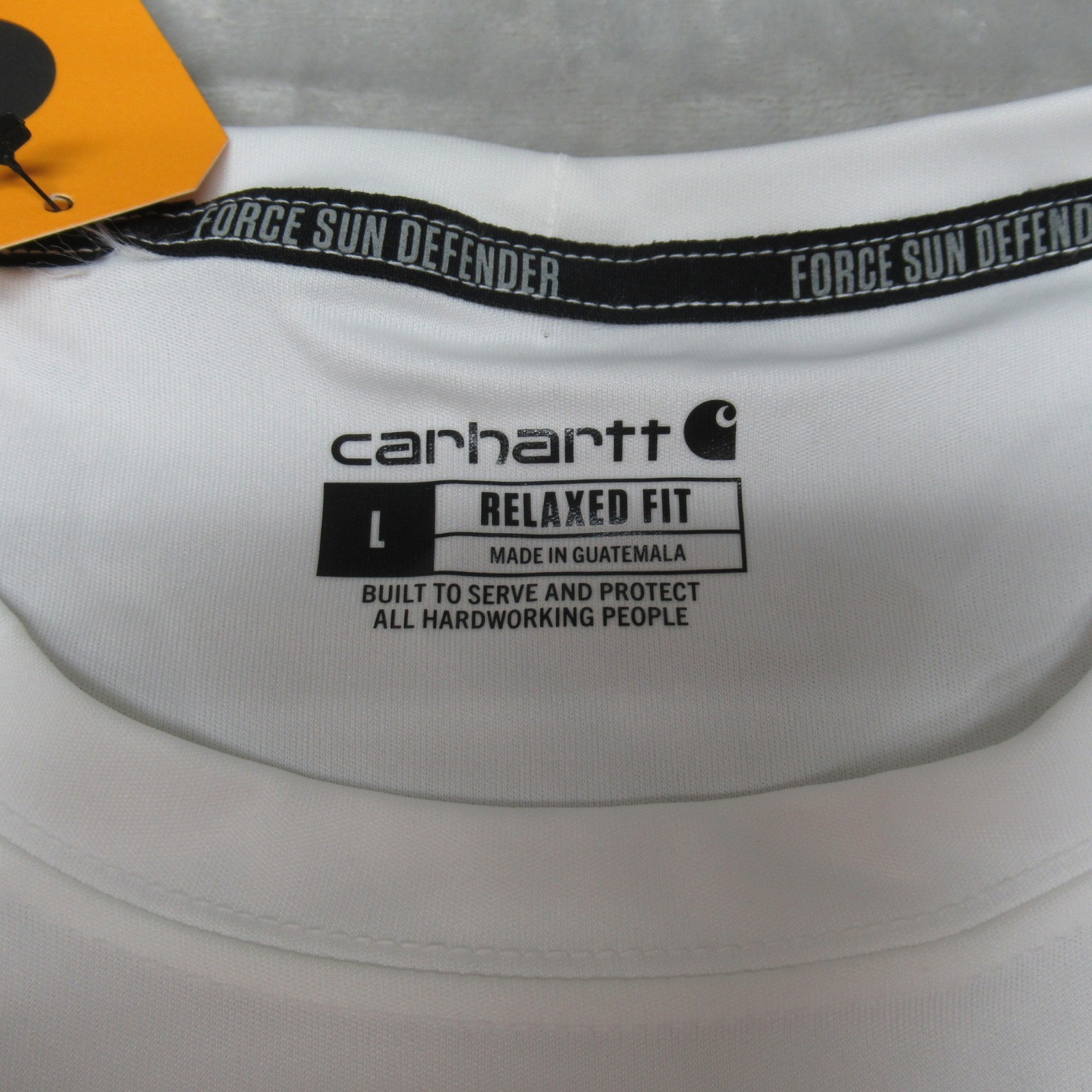 Carhartt Shirt Mens Large White Force Sun Defender Short Sleeve Relaxed $30 NEW thumbnail 2