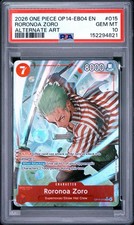 2026 ONE PIECE OP14-EB04-THE AZURE SEA'S SEVEN ALTERNATE ART RORONOA ZORO PSA 10