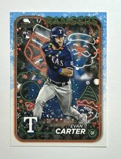 2024 Topps Holiday Light String Necklace Evan Carter #H141 RC