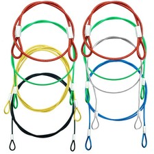 8 Pack Safety Stainless Steel Tethers,Colorful Coated Tether Lanyard Kit Cabl...