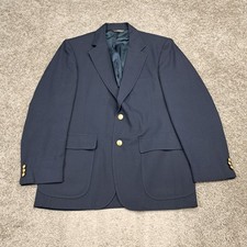 Hardwick Clothes Men's Blazer 2 Button Front Blue Measured