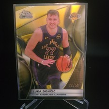 2025-26 Topps Chrome Black Luka Doncic  22/50  Gold Refractor 15/50