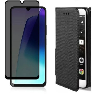 Wallet Case+Tempered Glass anti Spy for Xiaomi Redmi 15C 15 14C A5 A3