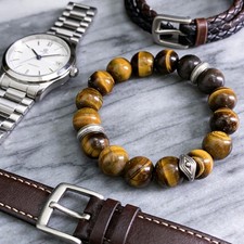 Tiger Eye Bracelet Strength Good Luck Wealth Gemstone Bracelet Men Women Gift