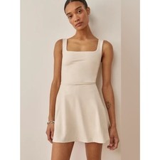 Reformation Amy Ecostretch Active Dress Almond Size XS