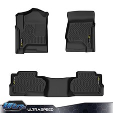 Tpe Floor Mats Liners Fit For 2014-2019 Silveradosierra Double Cab All-weather
