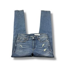 Anthropologie Pilcro and the Letterpress Slim Boyfriend Distressed Jeans 27 Tall