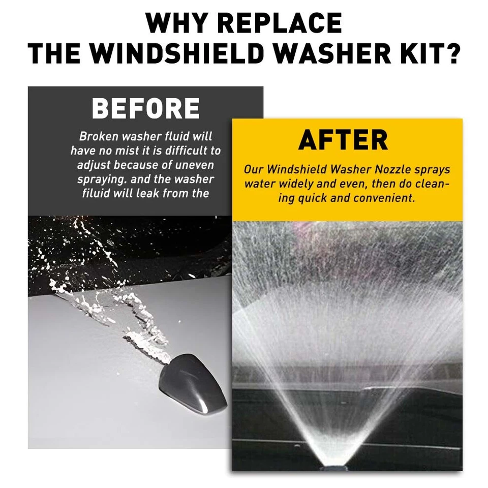 8-in-1 1-10Windshield Washer Squirter Nozzle Spray For Dodge Jeep Chrysler Ram - Imagem 2 de 4