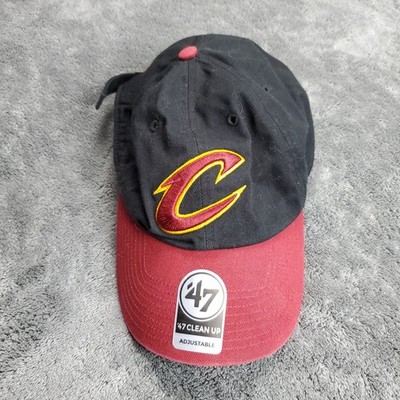 '47 Brand Hat OS Black Cleveland Cavaliers Strapback Cap NBA Adjustable 