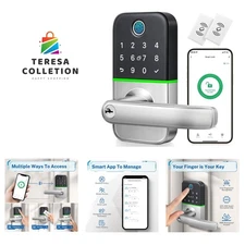 Smart Keyless Entry Door Lock - Bluetooth Control with App & Fingerprint Access