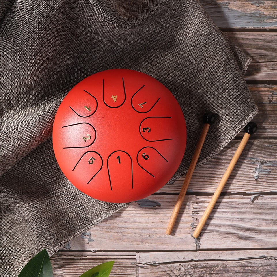 Steel Tongue Drum Portable Drum with Storage Bag Stress Relief for Kids