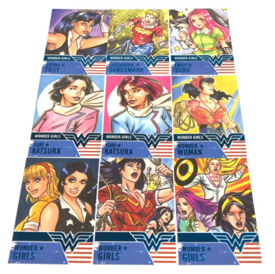 CRYPTOZOIC DC BOMBSHELLS SERIES 3 TRADING CARD WONDER GIRLS 9-CHASE CARD SET