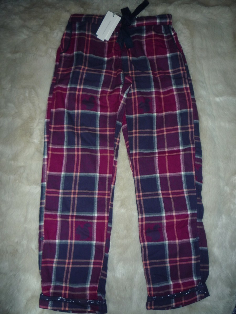 Fat Face Size 10 SQUIRREL Jacquard Check Classic Pants Pyjama 