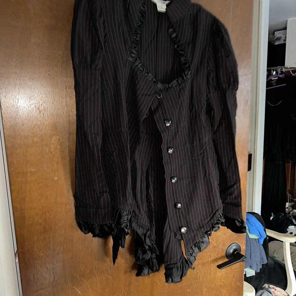 Womens GOTHIC Steampunk PUFFED Sleeve CHIC STAR Cosplay 42 - Image 4 of 4