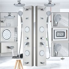 Pannello doccia acciaio inox set doccia a pioggia doccetta colonna doccia rubinetto doccia