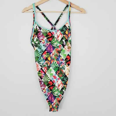 [ FUNKITA ] Womens Jungle Jam Diamond Back One Piece  Swimsuit | Size AU 14
