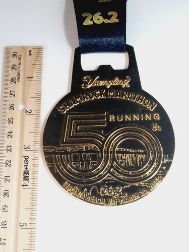 Yuengling 50th Shamrock Marathon Virginia Beach 2022 Medal - Picture 8 of 8