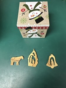 Handcrafted Wooden Christmas Tree Decorations