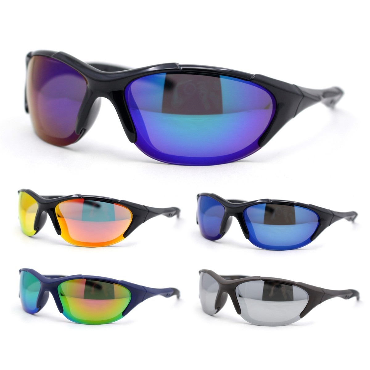 Mens Color Mirror 90s Styling Oval Roung Sport Rimless  display picture 2