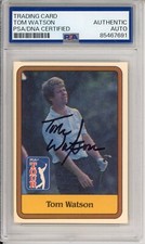 1981 DONRUSS GOLF PGA TOUR HOF #1 TOM WATSON SIGNED ROOKIE PSA DNA COA AUTOGRAPH