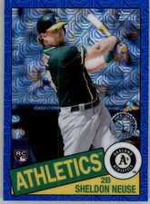 2020 Topps 1985 Topps Chrome Silver Blue Series 2 85TC-30 Sheldon Neuse  Oakland