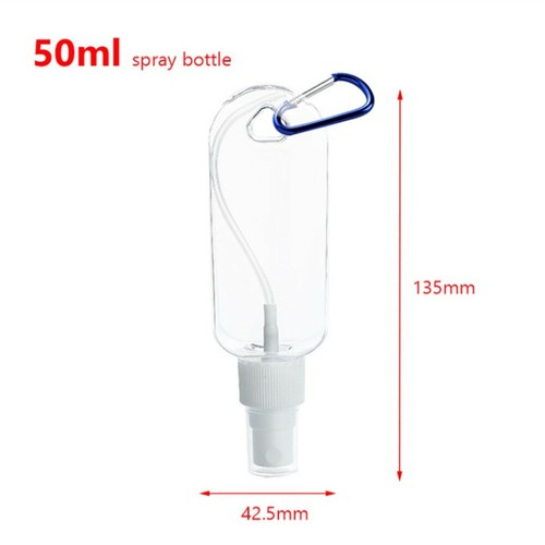 10Pcs Clear Travel Plastic Bottle Lotion Cream Empty Spray Bottle Hook Key Ring - Picture 16 of 17