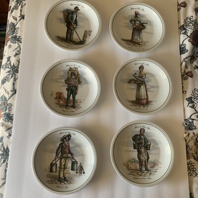 Tradition CNP France Plate Metiers du Vieux Paris Marchand WorkersPlates France.