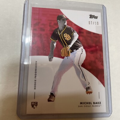  2020 Topps Rookie Progression Michel Baez Red 29D 07/10  