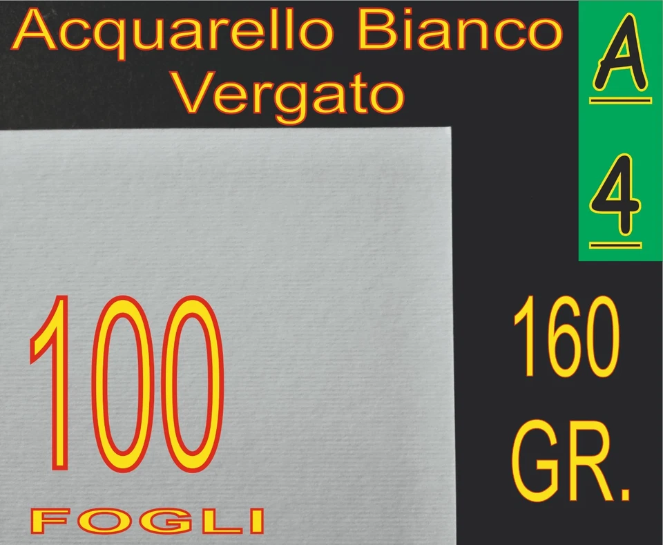 100 fogli CARTA VERGATA RILIEVO RUSTIC BIANCO X STAMPANTI LASER-INKJET A4