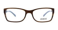 GUESS GUA 2406 Brown Blue BRNBL Plastic Optical Eyeglasses Frame 52-17-135 RX