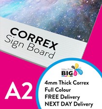 A2 Plastic 4mm Correx Board Sign Board Weatherproof , FREE Delivery