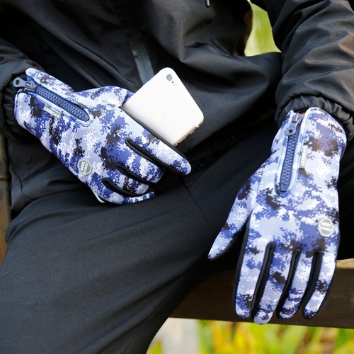 Guantes térmicos a prueba de viento invierno al aire libre ciclismo pantalla táctil guante para hombres mujeres - Imagen 40 de 48