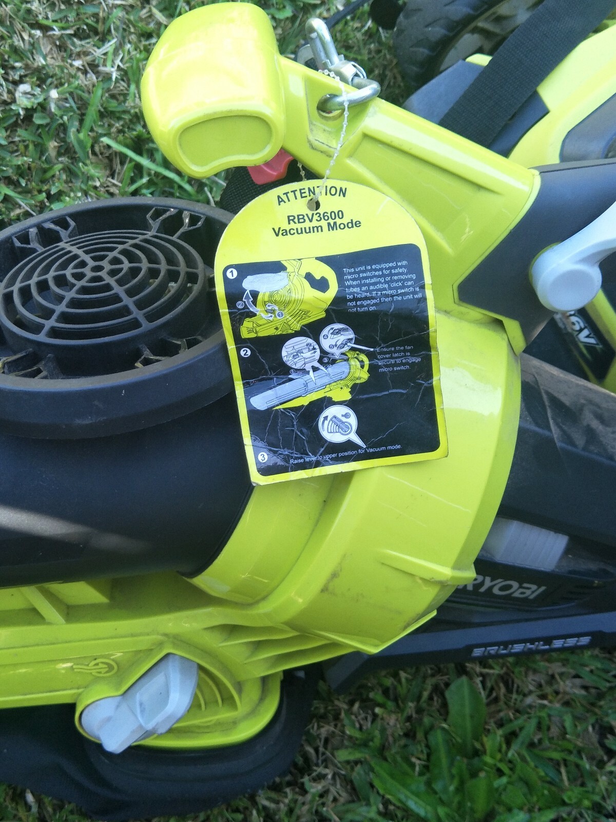Ryobi 36v Brushless Blower Vacuum Cordless NO Battery 36 volts powerful